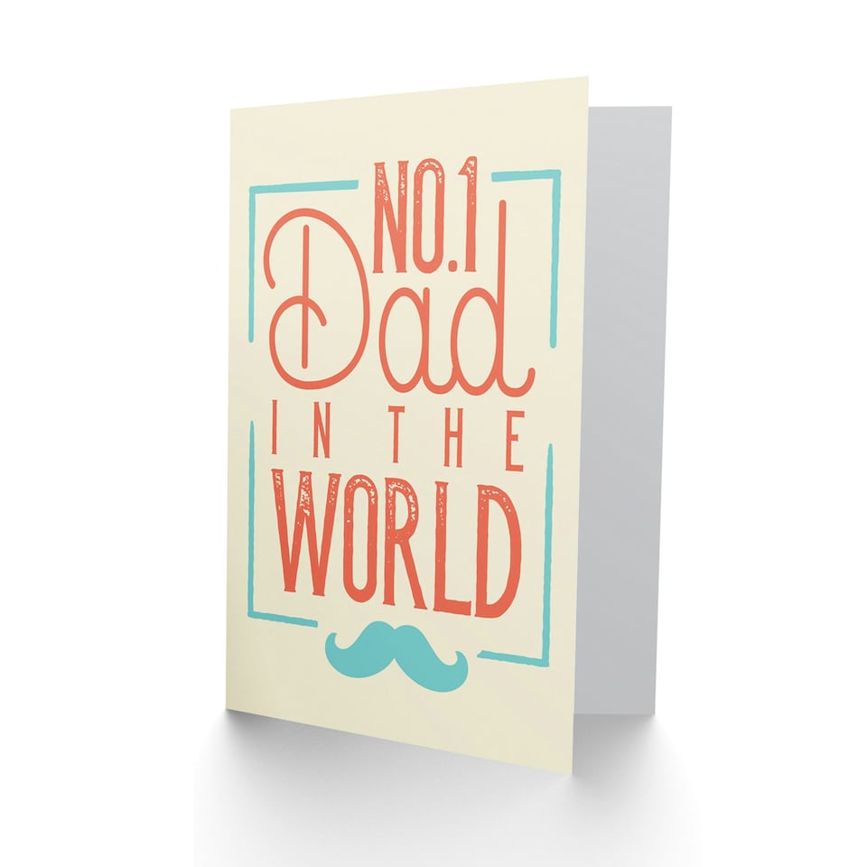 image 1 of Moustache Funny Father Dad Father's Day Card