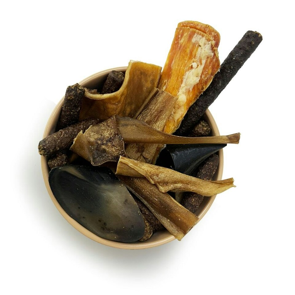 image 1 of HugglePets Assorted Natural Beef Dog Treat Box (40 pcs)