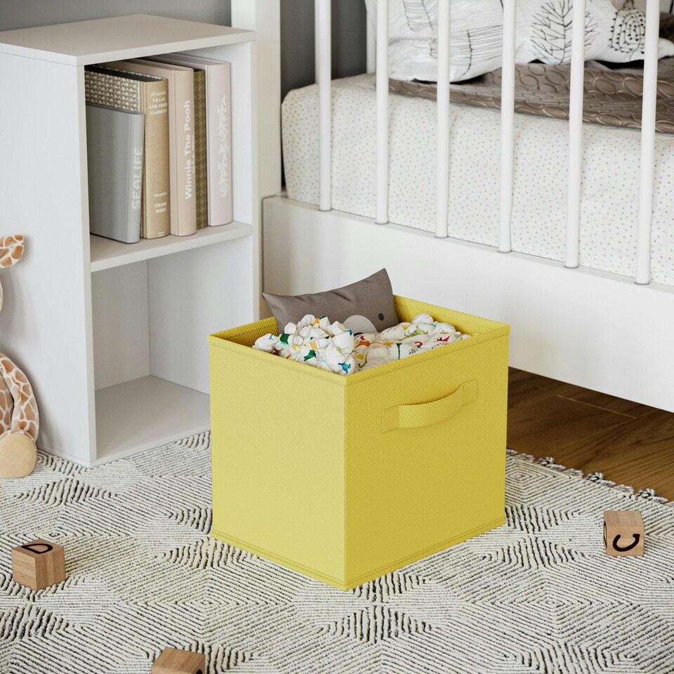 image 1 of Collapsible Non-Woven Storage Box - M Yellow | 0