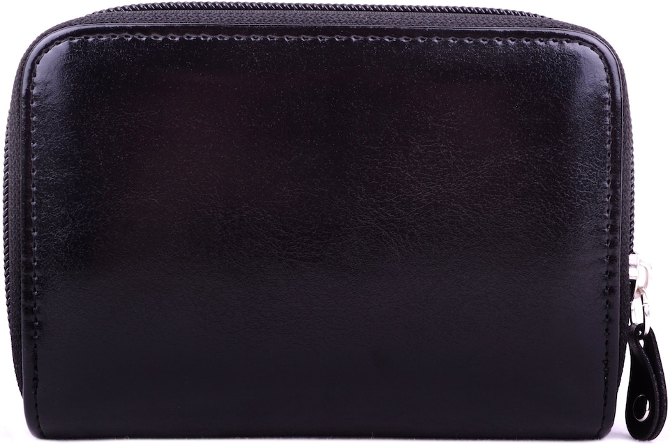 image 1 of Lorenz Womens / Girls Faux Leather Purse / Money / Coin Holder with Owl Design | Black | Black