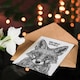image 4 of Mystical Fox Black White Tribal Folk Art Wishes Birthday Card