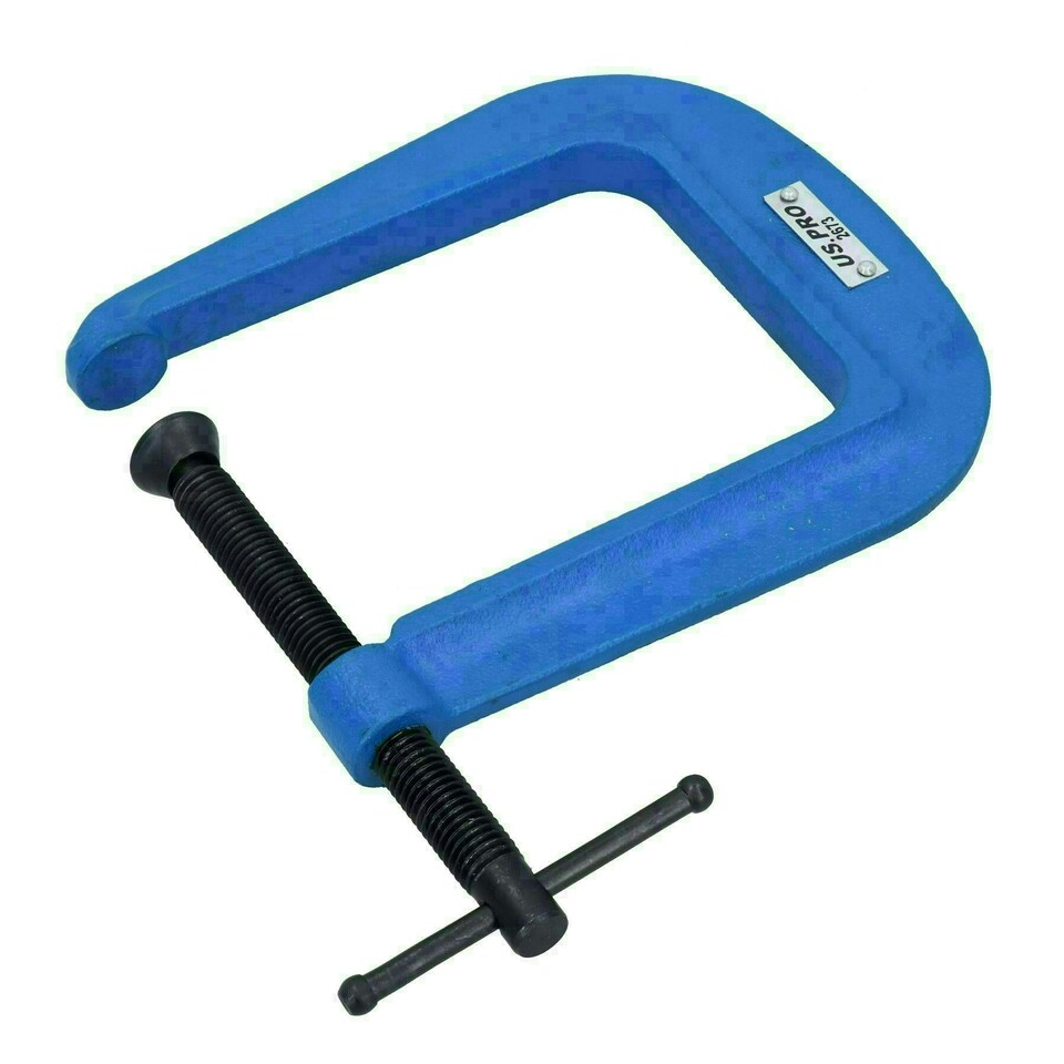 image 1 of 3" (75mm) Deep Throat (4-1/2") G Clamp Grip Holder Clamp Vice Clamping 24 Pack