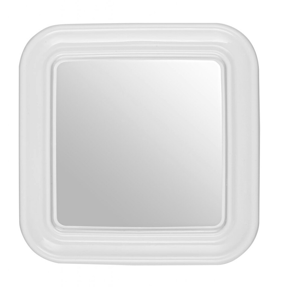 image 1 of SupaHome Square Plastic Mirror - White - 31.5 x 31.5cm