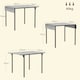 image 7 of HOMCOM Folding Dining Table, Drop Leaf Table for 2-4 People, Grey