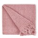 image 1 of Waffle Collection Recycled Cotton Throw in Blush Pink (50" x 60") Pink | Pink