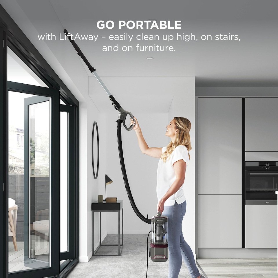 image 1 of Shark Classic Upright Pet Vacuum Cleaner Liftaway Black & Red NV603UKT