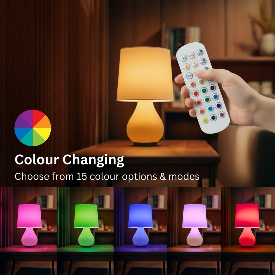 image 1 of Omniance Rechargeable Wireless LED Light with Remote | White