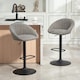 image 2 of HOMCOM Swivel Bar Stools Set of 2 Height Adjustable Bar Chairs Grey | Grey | Adjustable height 62-82 cm | 2