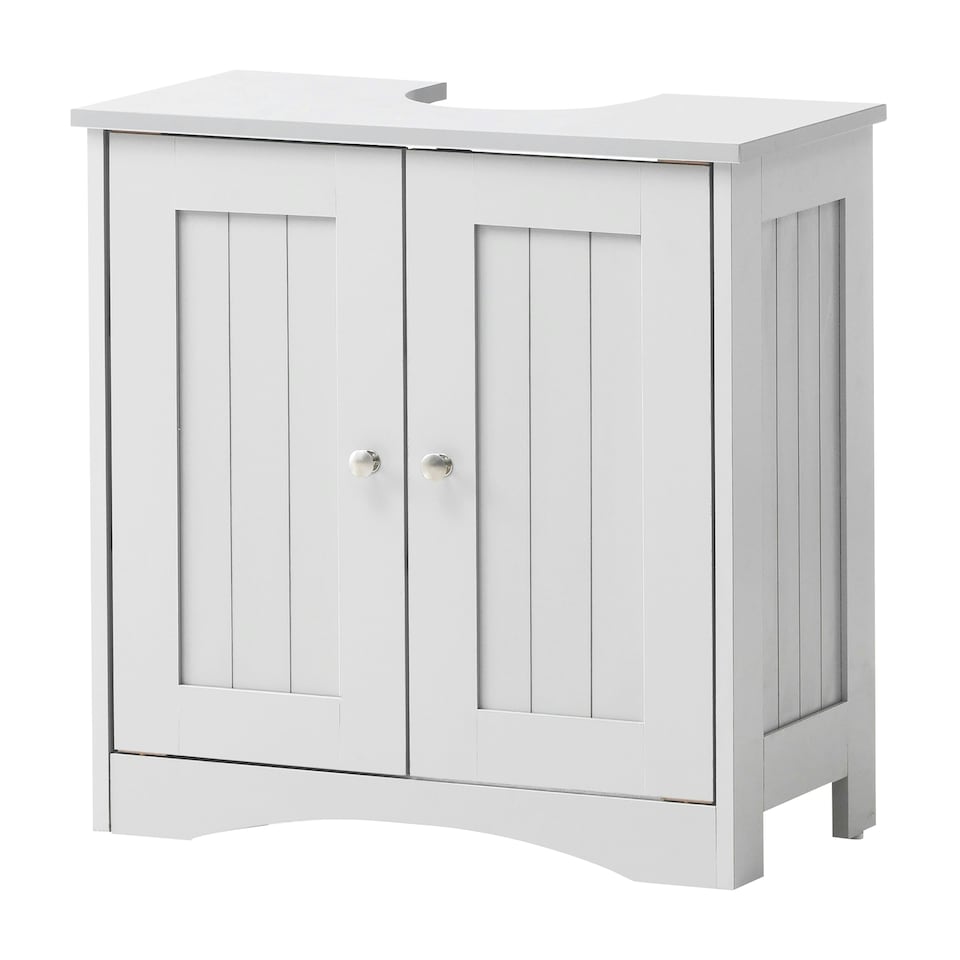image 1 of Bathroom Sink Cabinet Under Basin Unit Cupboard Storage Furniture Grey