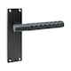 image 4 of Golden Grace 5 Pairs Victorian Knurled Hex Cut Door Handle on Backplate Matt Black with 2.5" Latch & Hinges - 150mm x 40mm