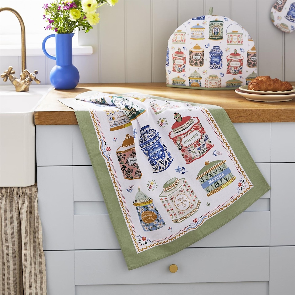 image 1 of Ulster Weavers Tea Tins Tea Towel - Cotton Multi