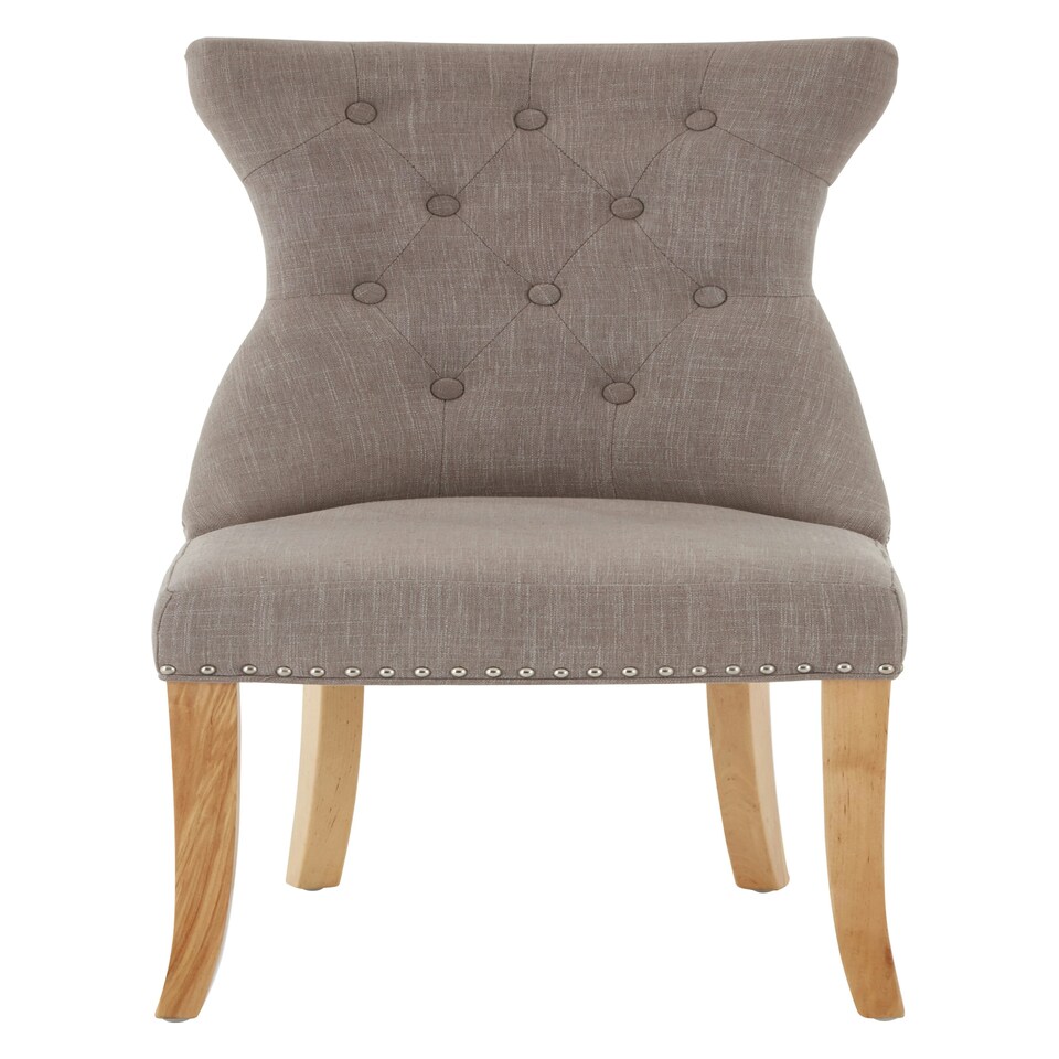 image 1 of Interiors By Premier Luxurious Design Mink Linen Dining Chair, Durable Dining Chair For Dining Table, Comfortable Dining Chair Brown
