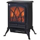 image 1 of HOMCOM Electric Stove Heater with Realistic Flame Effect, 2000W Portable Indoor Freestanding Electric Fireplace with Adjustable Thermostat, Black