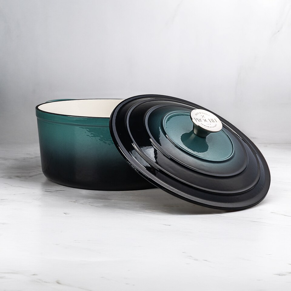 image 1 of ProChef 26cm Cast Iron Casserole Dish with Lid Oven-Safe Induction-Ready