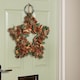 image 2 of 45cm Winter Spice Star Hanging Christmas Wreath with Pine Cones Red Berries & Dried Fruit