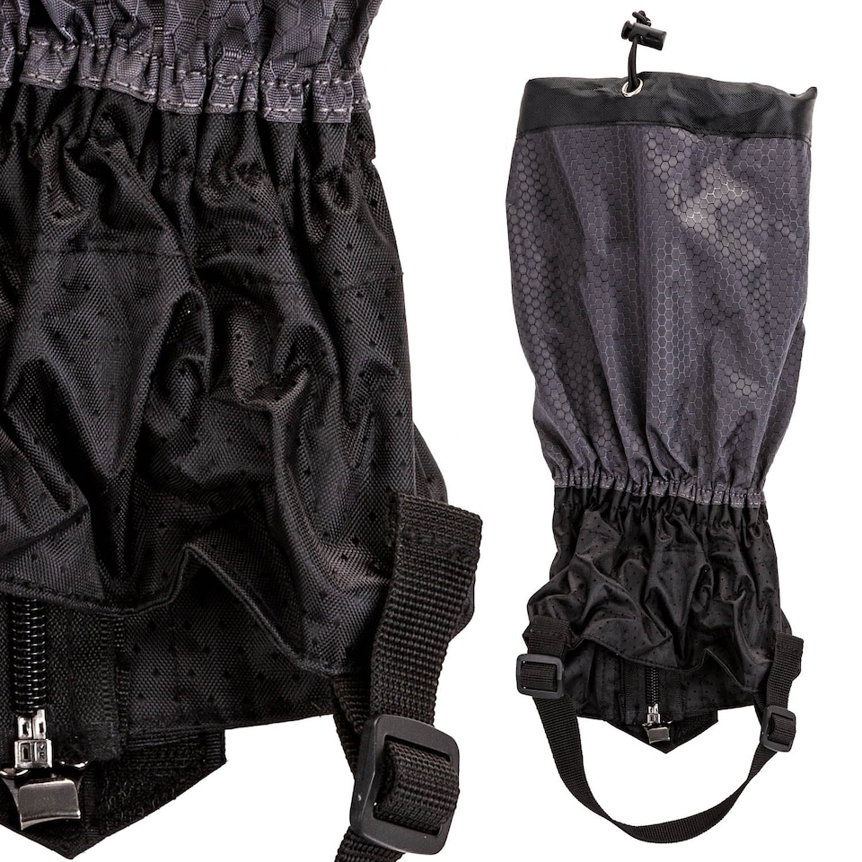 PMS Unisex S/M Waterproof Gaiters - Grey and Black