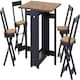 image 4 of Santos Butterfly Folding Space Saving Dining Set Blue