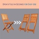 image 8 of Set of 2 Bowness Outdoor Garden Patio Wooden Folding Chairs | Brown | Brown