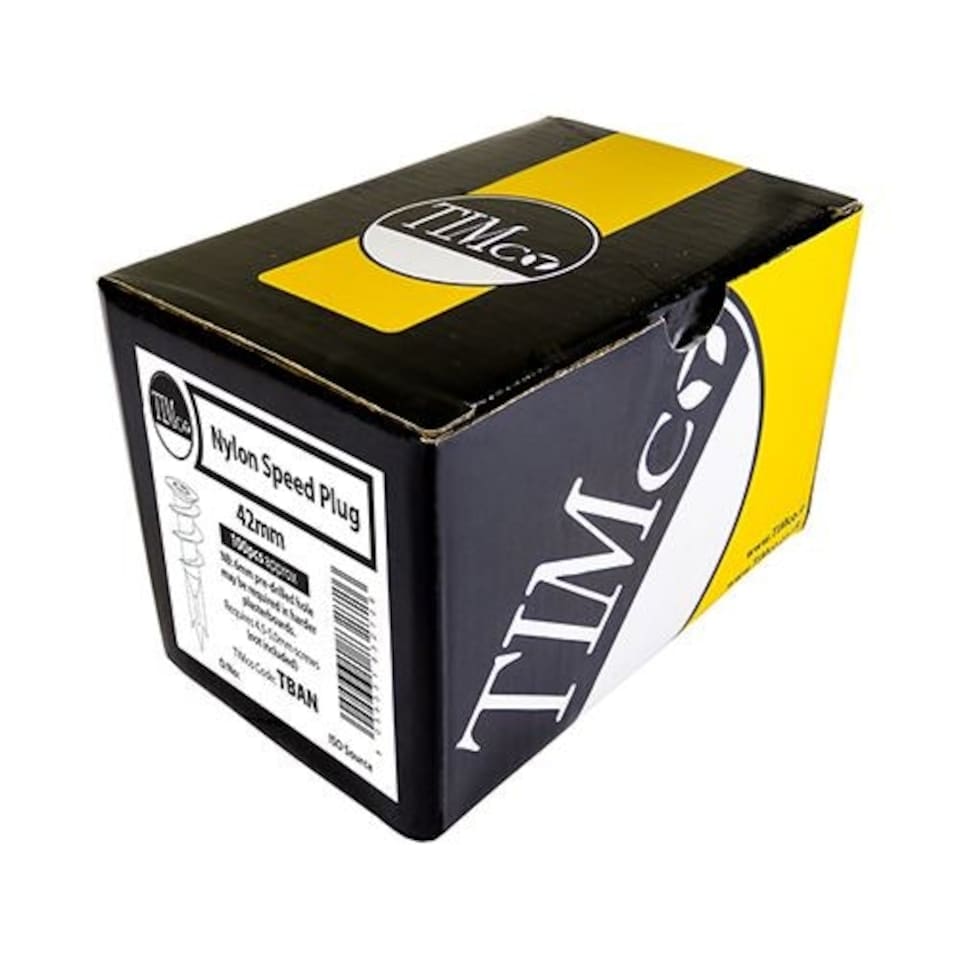 image 1 of Timco - Nylon Speed Plugs - White (Size 42mm - 100 Pieces)