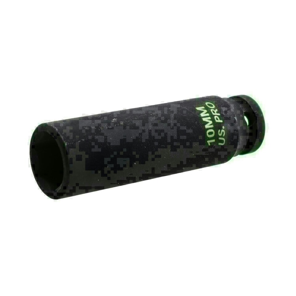 image 1 of 1/4" Drive Deep Metric Impact Sockets 6 Sided 14pc 4mm - 15mm U S Pro Tools