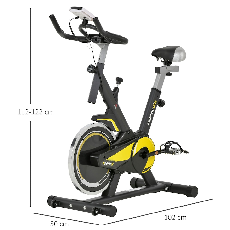 image 1 of HOMCOM Exercise Bike 10KG Flywheel Cycling w/ Adjustable Resistance LCD Display