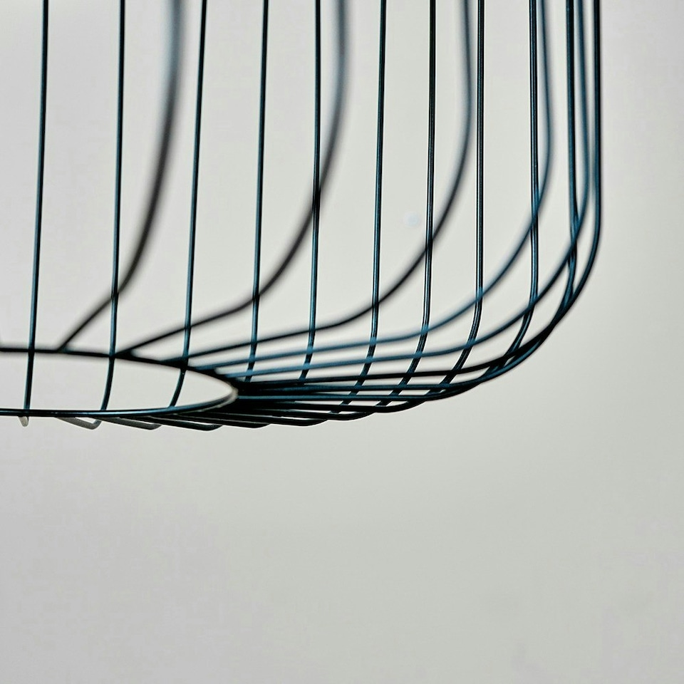 image 1 of ValueLights Ridgway Black Metal Wire Ceiling Light Shade