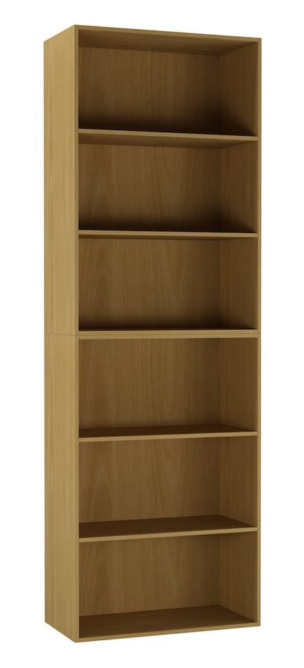 image 1 of Wide 6-Tier Bookcase | Cream | 1