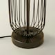 image 3 of ValueLights Gabbia Matte Black Metal Table Lamp with Small Black Drum Shade