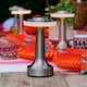 image 3 of ValueLights Talence Table Lamp Dimmable Brushed Silver Table Lamp and Integrated LED 3W Warm White 3000K Bulb