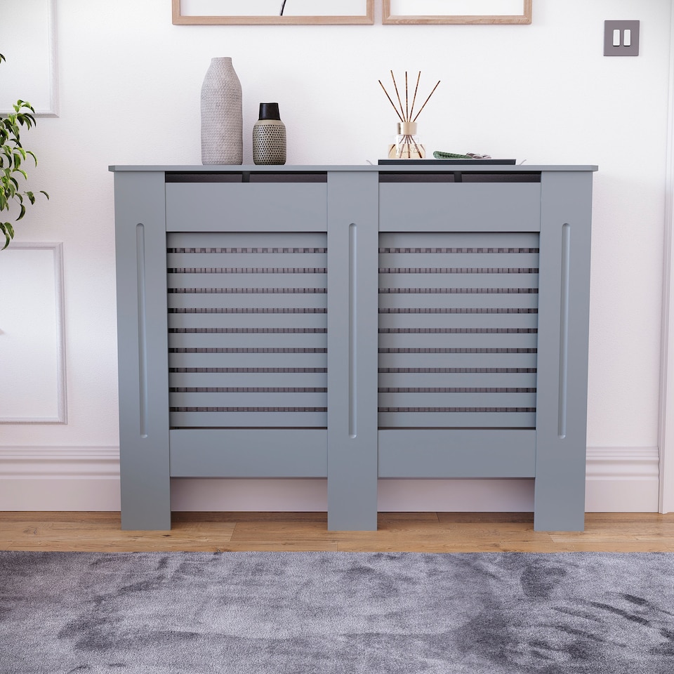 image 1 of Vida Designs Milton Radiator Cover Grey, Medium