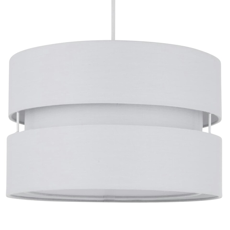 image 1 of Light Grey Layered Easy Fit Drum Light Shade Grey