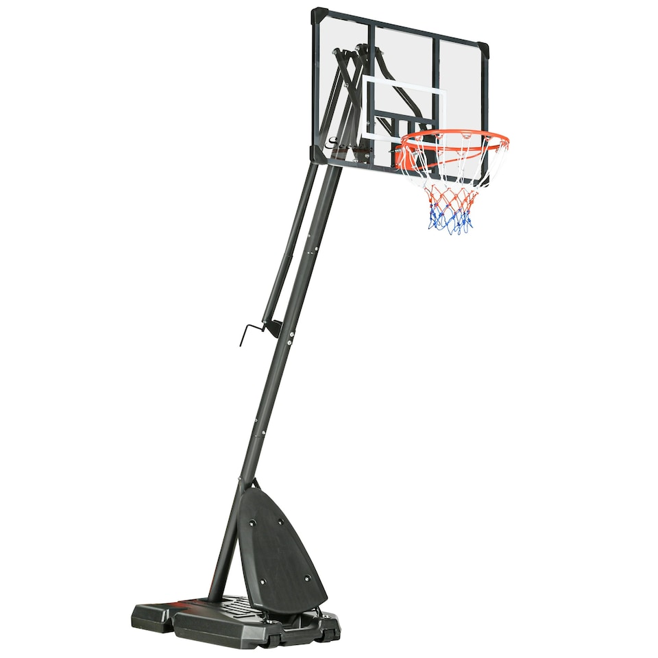 image 1 of SPORTNOW Adjustable Basketball Hoop with Weighted Base, Wheels
