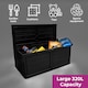 image 3 of Neo 320 Litre Black Plastic Waterproof Outdoor Garden Plastic Storage Box Furniture | Black