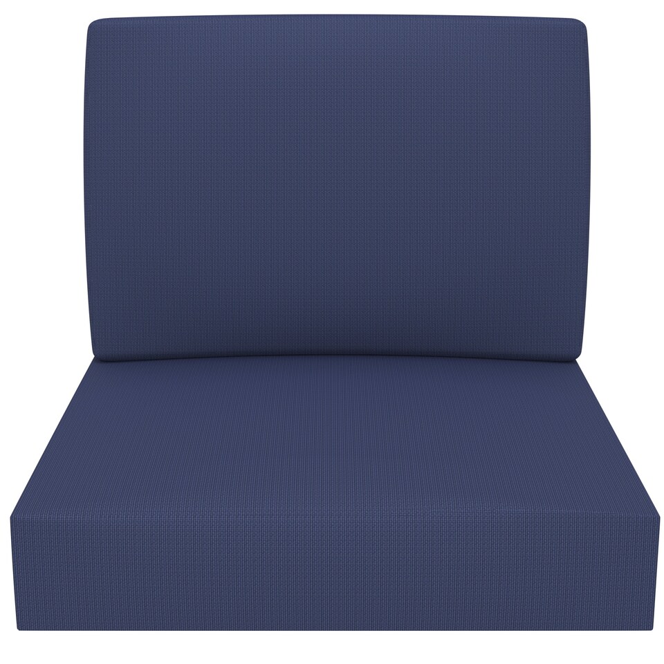image 1 of Covers&All Replacement Cushions for Outdoor Furniture, Cushions with Cover Made of Cover Rite Fabric, 25.5in D x 25in W, Navy Blue