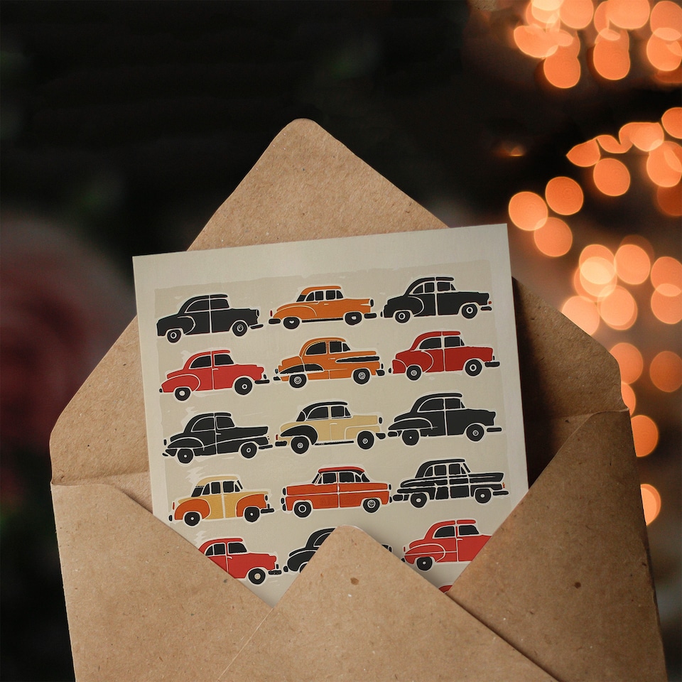 image 1 of Classic Automobiles Retro Vintage Car Lover Birthday Card