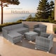 image 8 of Garden Furniture Set Lignano - modular outdoor sofa, 2 armchairs, coffee table | Grey | grey | 179 x 150 x 65 cm | 1
