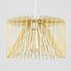 image 1 of ValueLights Amadeus Gold Ceiling Pendant Shade and B22 Pear LED 4W Warm White 2700K Bulb