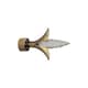 image 2 of 35mm Fixed Length Metal Curtain Pole Set Antique Brass Fleur de Lys Finial 75cm | Bronze | Bronze