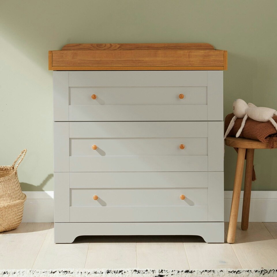 image 1 of Tutti Bambini Rio 3pc Room Set - Dove Grey/Oak