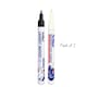image 1 of Artline Fabric Pens for Clothes Black & White 2 Pack