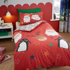 Bedlam Ho Ho Ho Duvet Cover Set Red