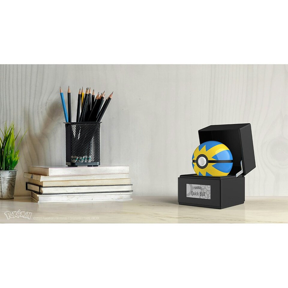 image 1 of Pokémon Die-Cast Quick Ball Replica Blue