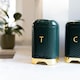 image 5 of Lovello Tea Canister Green Textured 11x11cm