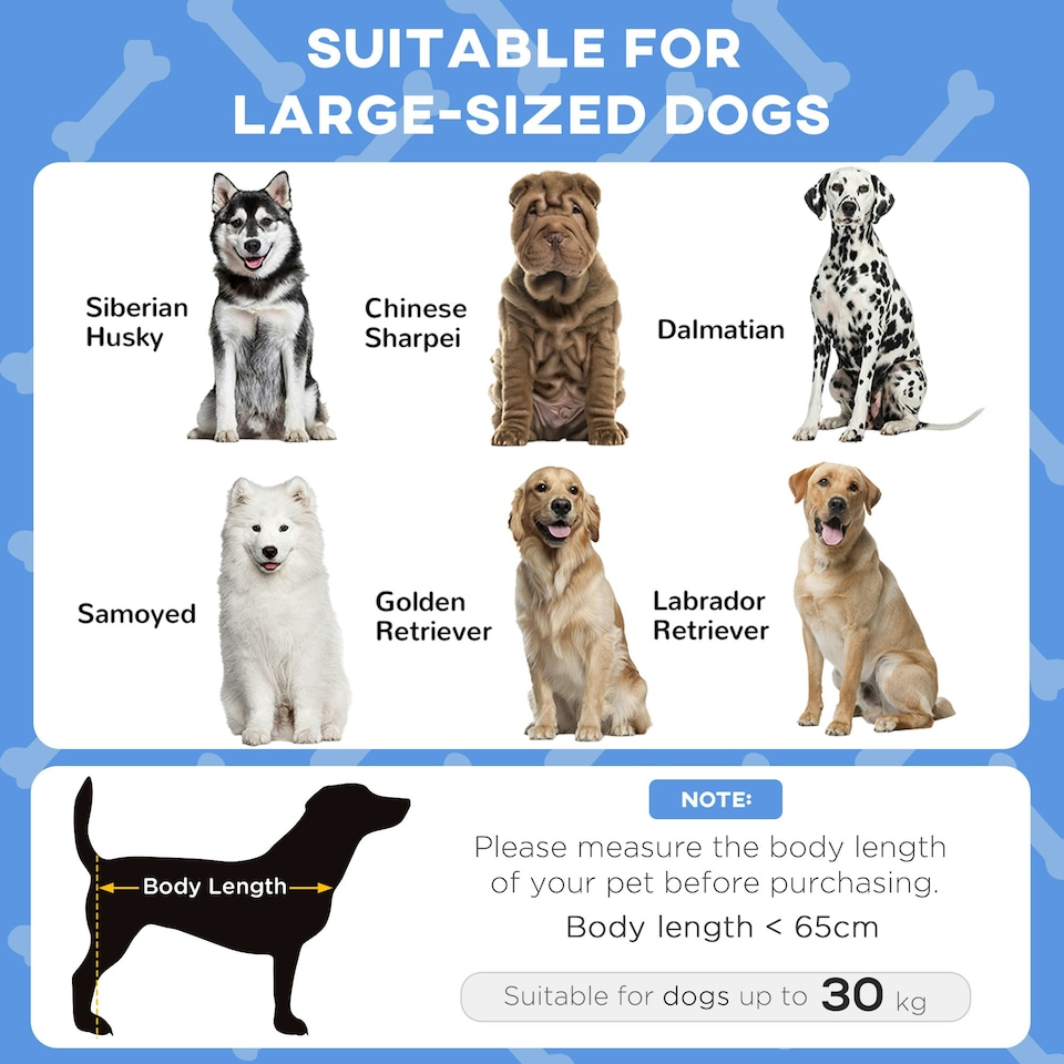 image 1 of PawHut Cooling Raised Dog Bed Breathable Mesh for Large Dogs Dark Blue