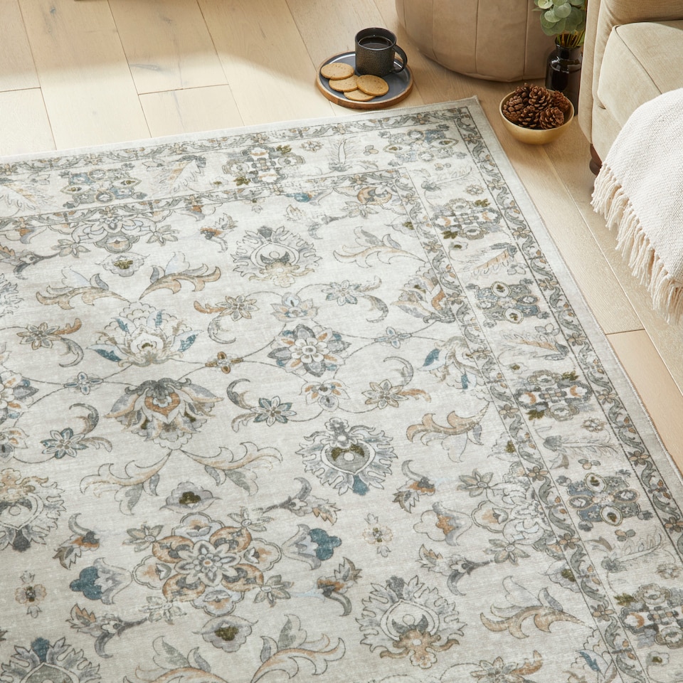 image 1 of Concept Looms Liberty LIB204 Taupe   Washable Non-Slip Velvet-Feel Rug, 300cm x 200cm