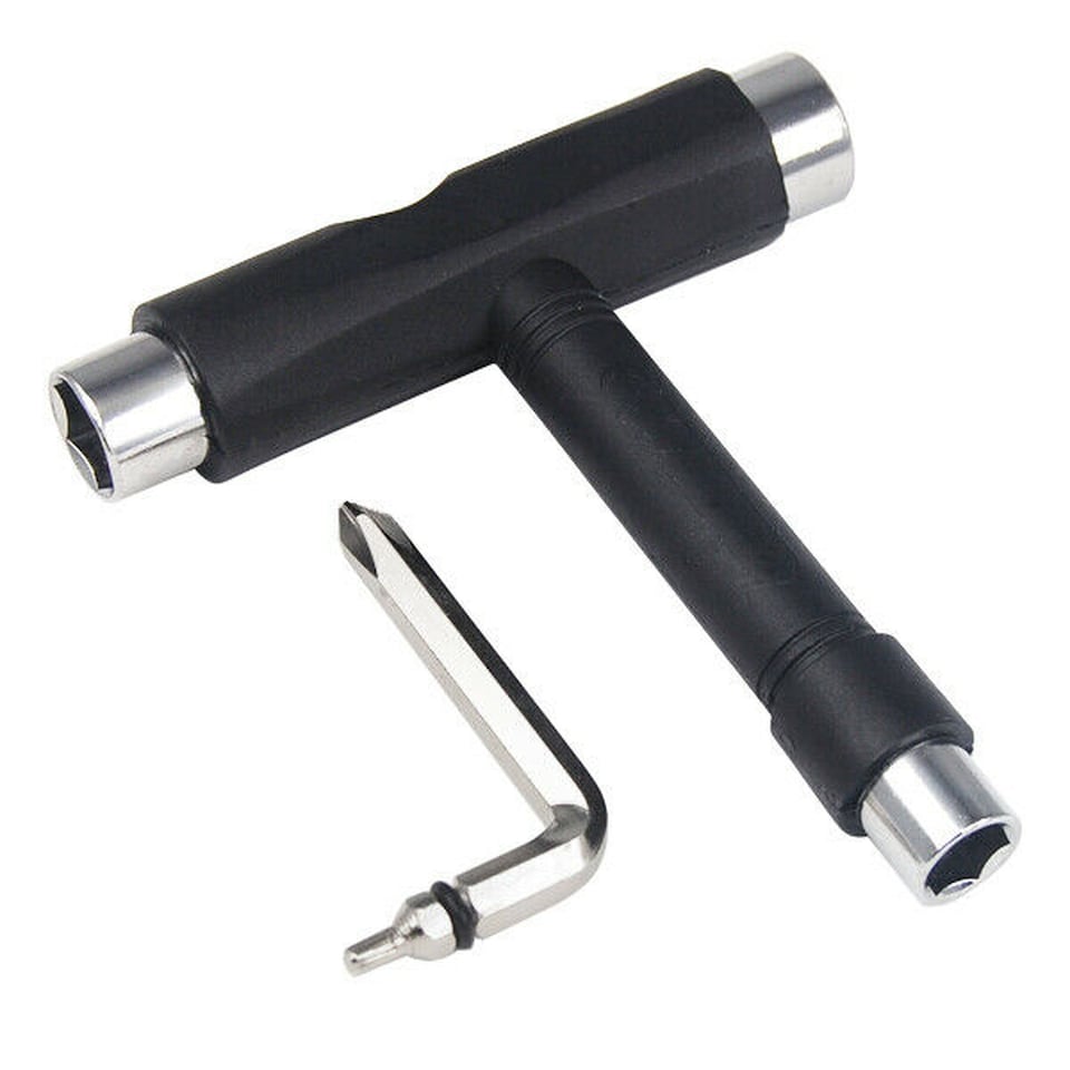 image 1 of All In 1 Skateboard & Scooter Allen Key Tool 5 Way Metric Multi Function Pocket Tool for Trucks Wheels Bolts Assembly Adjustments