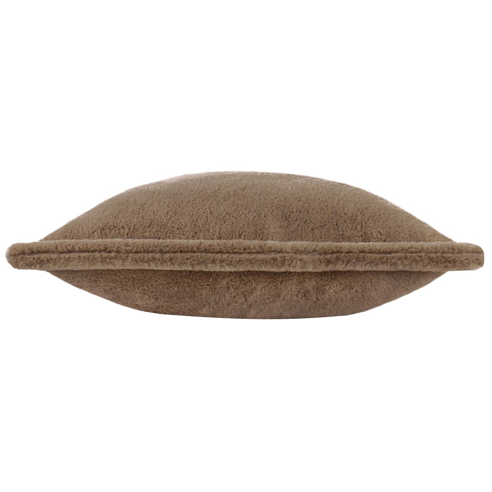image 1 of Furn Kallu Faux Fur Polyester Filled Cushion Brown | 50 cm x 50 cm