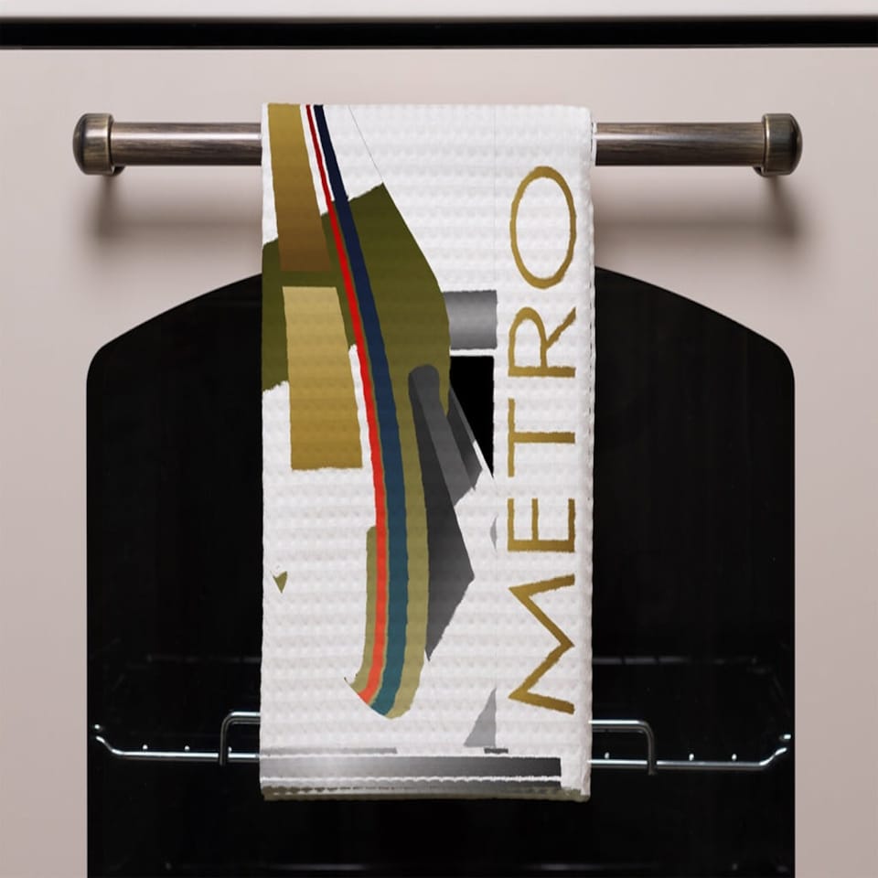image 1 of Art Deco Metro Line (Kitchen Towel)