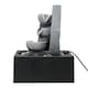 image 4 of Living and Home Tabletop Cascade Water Fountain Feature with LED Light Black
