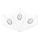 image 1 of Warwick & Vance 3 Pack White Handkerchiefs with Embroidered Framed Initials, Letter G